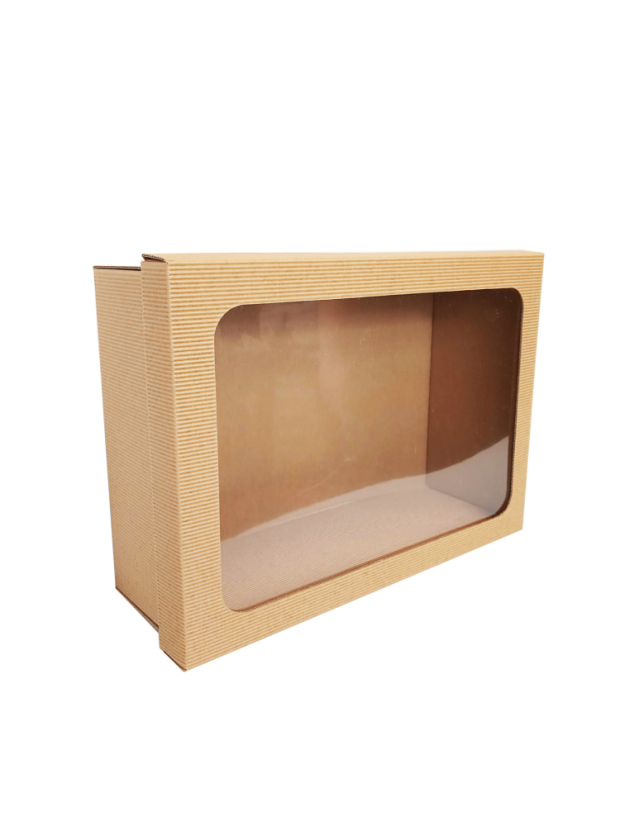 Darčeková krabica dno + veko s fóliovým okienkom 330x220x105/30 mm